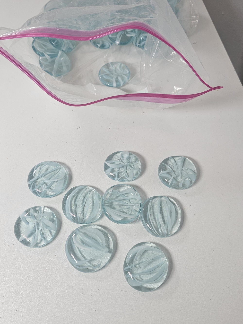 Light Blue Decorative Glass Gems 35